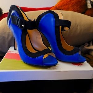 FSJ Multicolored Peep toe heels